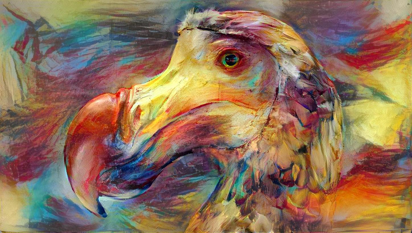 Oil painted dodo bird